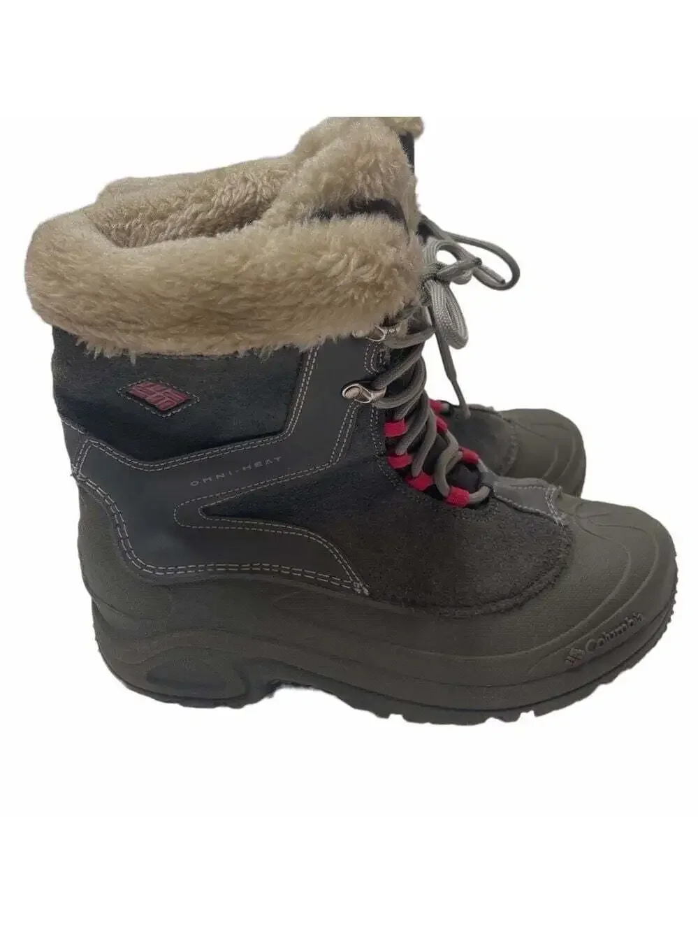 Columbia Women Teen Youth Omni-heat BY1291‑022 Winter Boots Size 7 - Gray